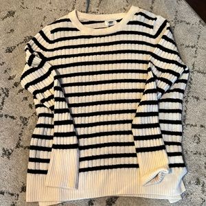 Old Navy Sweater- Black and White Stripped